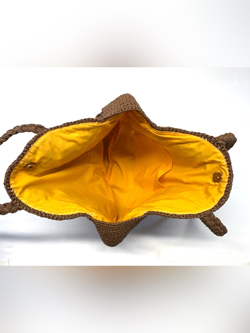 Vintage Sturdy Circular Macrame Crochet Shoulder Bag Sunburst Motif Large - Picture 5 of 7
